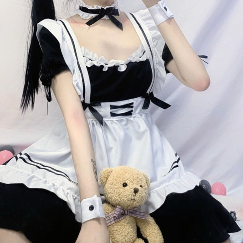 A 9 Set Lindo Disfraz De Lolita Japonesa De Traje Disfraz