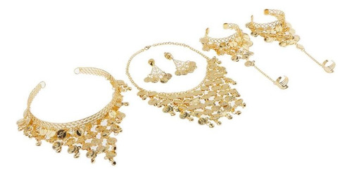 4x Conjunto De Joyas De Danza De Vientre,, Pendientes,