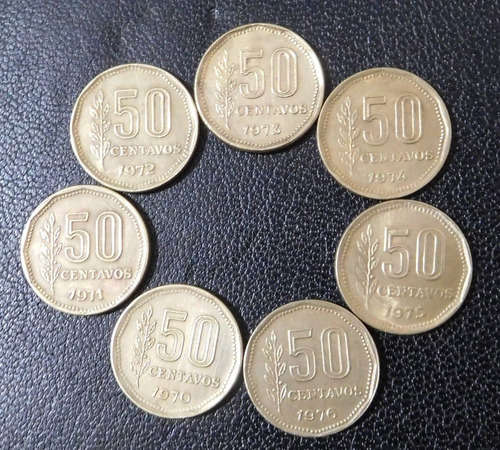 Serie De 7 Monedas 50ctvs. De 1970 A 1976#7