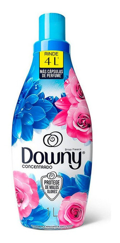 Imagen 2 de 6 de Suavizante Downy Concentrado Brisa Fresca Botella X 1 Lt