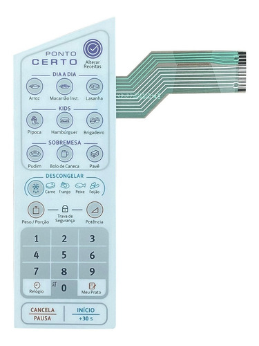 Membrana Teclado Microondas Electrolux Mep41 Mep 41