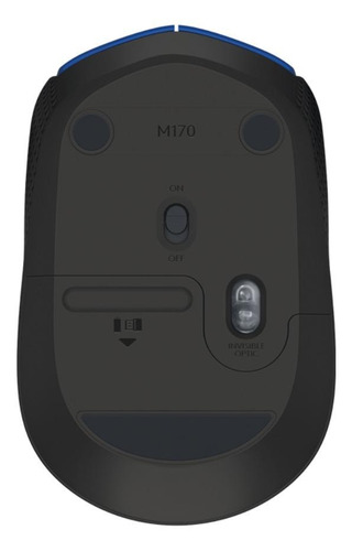 Mouse Inalámbrico Azul Con Negro Logitech M170