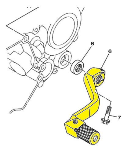 Palanca De Cambios Completa Yamaha Yz 250 / Yz 125