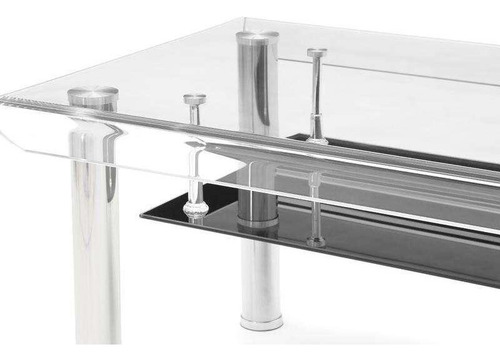Mesa De Centro Lizbeth Plata Color Plateado