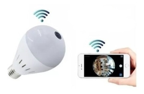 Camara Seguridad Bombillo Espia 360° Wifii Full Hd