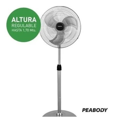 Ventilador De Pie Peabody 130 W Metal 20 Pulgadas 3 Vel