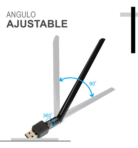 Antena Adaptador Wifi De Banda Dual 1200mbps Usb 2.0