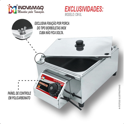 Imagem 4 de 6 de Derretedeira Multiuso De Chocolate 5kg - Inovamaq