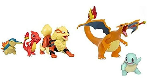 Pokemon Figuras De Batalla, Tema De Fuego Y Fuego De Pokémo