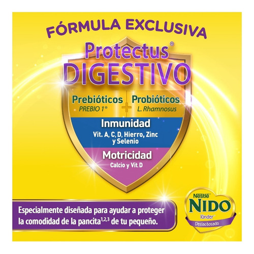 Nestle Nido Leche Deslactosada Protectus Avanzado 1.5 Kg