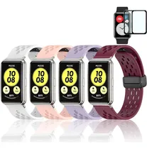 Comprar 4 Pulseiras Esportivas + 2 Mica Para Huawei Watch Fit 2
