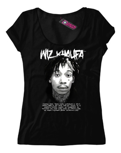 Remera Mujer Wiz Khalifa Hip Hop Rap  Rh41 Dtg Premium