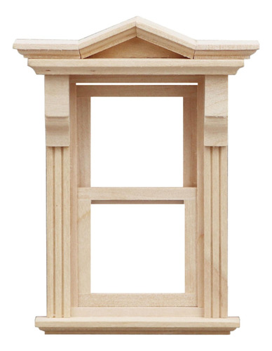 1:12, Ventana De Madera, Muebles Para Casa De Muñecas,