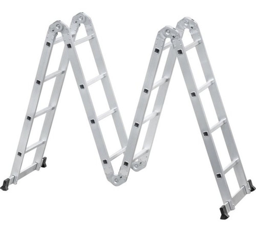 Escada Multifuncional 4x4 Em Alumínio 16 Degraus  Vonder