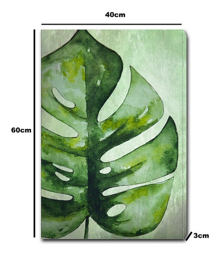 Imagem 6 de 10 de Kit Quadros 60x40 + 4 Capas De Almofada Folhagem Verde 42cm
