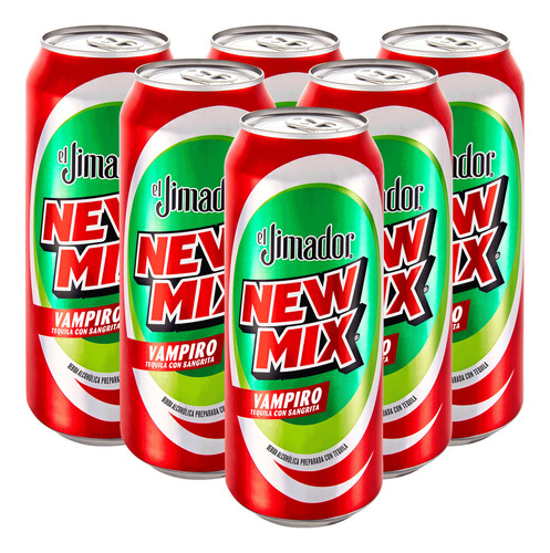 Bebida Preparada New Mix Vampiro 473 Ml - Pack Con 6 Latas