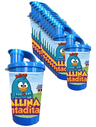 Vaso Pitillo Sorpresa Gallina Pintadita X 12 Termo  Infantil