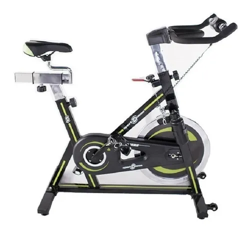Bicicleta girat ria fixa Sportfitness Livorno cor preta e verde