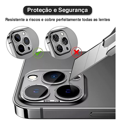 Película De Vidro 9H Protetor para Lente Câmera para iPhone 13