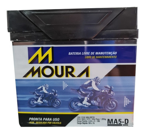 Bateria Moto Moura 5ah Honda 125/150 Biz/fan/cg/bros/esd