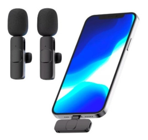 Imagen 2 de 3 de Micrófono Lavalier Balita Inalámbrico Lightning 2 Pack