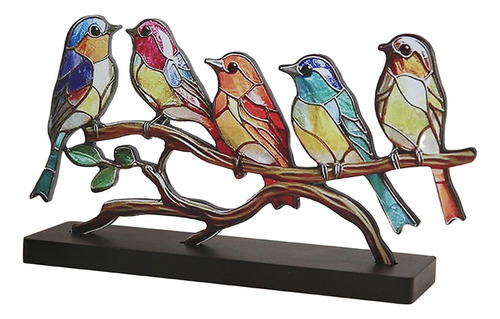 Estatua De Pájaro Adorno De Escritorio Birds On Branch Para