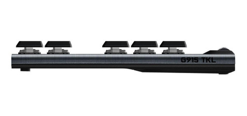 Imagen 3 de 3 de Teclado gamer bluetooth Logitech Serie G G915 TKL QWERTY GL Linear inglés internacional color carbón con luz RGB