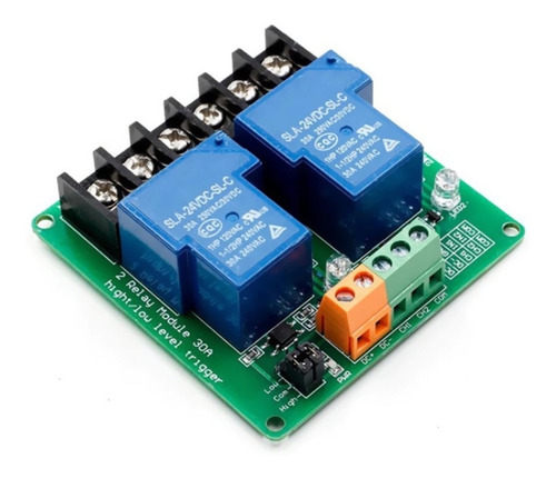 Modulo Relevador 2 Canales 12v 30a Rele Optoacoplado Arduino