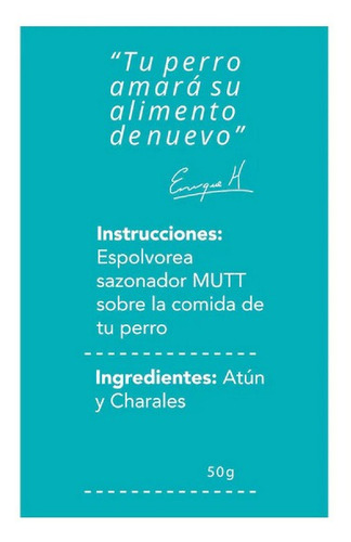 Imagen 3 de 5 de Sazonador Mutt De Pescado Para Croquetas Perro 100% Natural