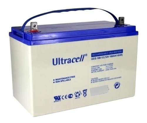 Imagen 1 de 3 de Batería Gel Ciclo Profundo 12v 100ah Ultracell Solar Envios