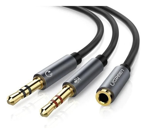 Cable Adaptador 2x1 Audio + Microfono Trrs Stereo Pc Premium