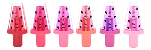 Kit 6 Lip Gloss Labial Atacado Vivai Melancia Brilho