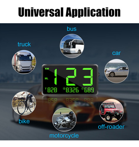 Pantalla Frontal Velocímetro Gps Digital Hud