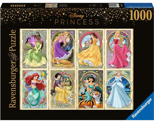 Rompecabezas Ravensburger Princesas Disney Art Nouveau 1000 Piezas 14+