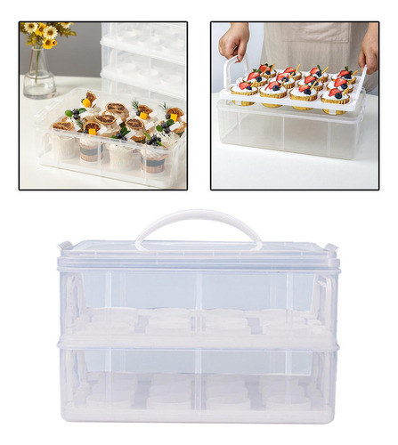 Contenedores De Almacenamiento Transparentes Para Cupcakes