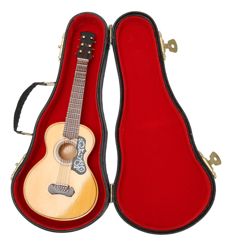 Guitarra En Miniatura De 6,69 Pulgadas, Artesanal, Madera De