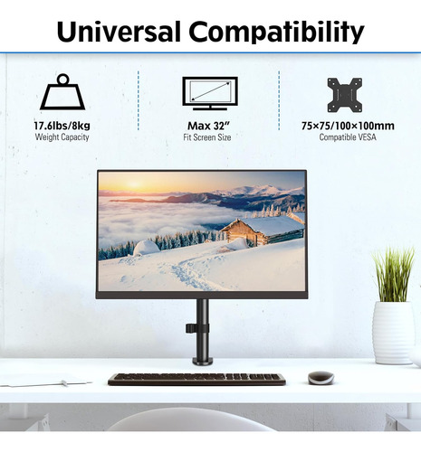Soporte De Monitor Unico Mountup, Soporte De Monitor Ajus...