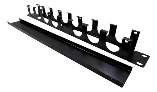 Guia De Cabos P/rack De Telecom 19 1u Organizador De Cabos Cor Preto - Link+
