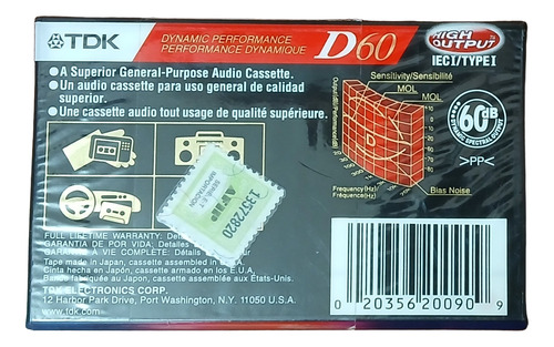 Casetes De 90 Konica Y 60 Tdk Envase Original Cod 2820 Negro