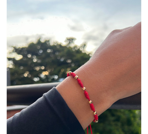 Manilla Pulsera Siete Nudos Oro Laminado 18k