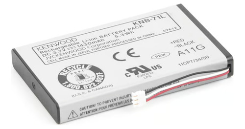 Batería Li-ion 1430 Mah Para Radios Kenwood Pkt-03k, Pkt-23k