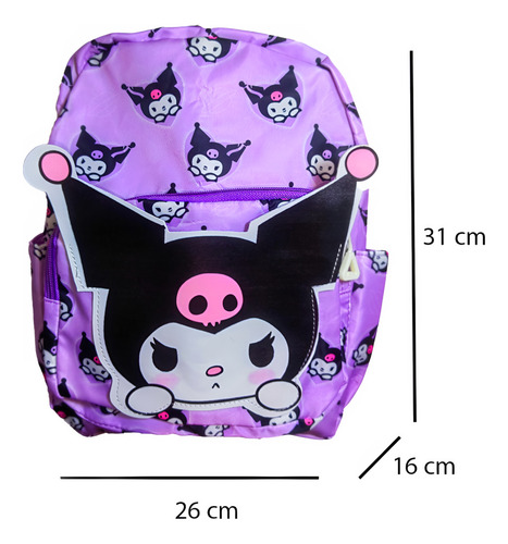 Mochila Backpack Kuromi Hello Kitty Cinnamonroll Escolar