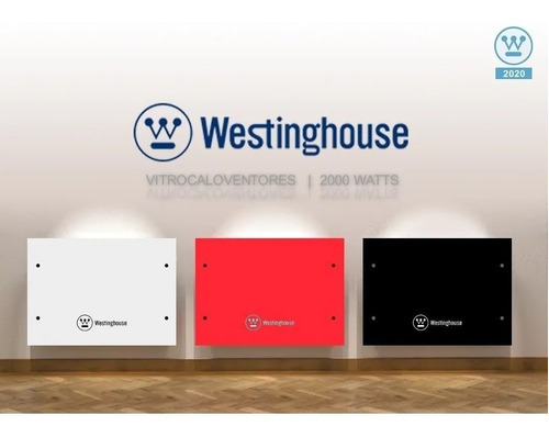 Imagen 3 de 3 de Vitrocalefactor Westinghouse 2000 Watts Kit Instalación Color Negro