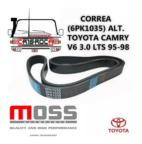 Correa (6pk1035) Alt. Toyota Camry V6 3.0 Lts 95-98 Cr10