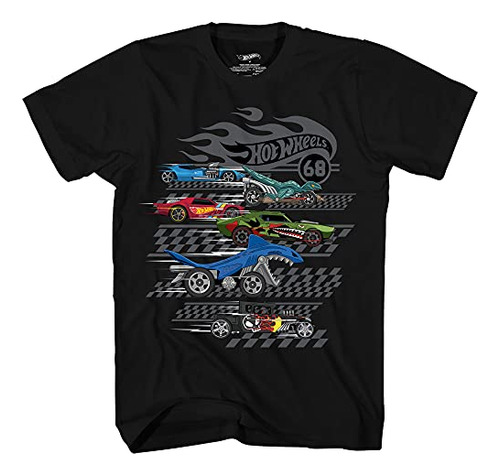 Polera De Manga Corta Hot Wheels Para Niños, Camiseta De Man