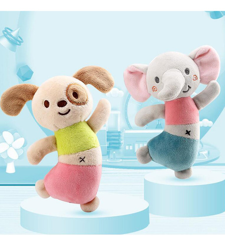 Sonajero De Mano Para Bebés, Bonito Peluche De Peluche Con D