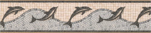4 Cenefas Adhesivas Decorativas Delfines Nadando Mod. 129