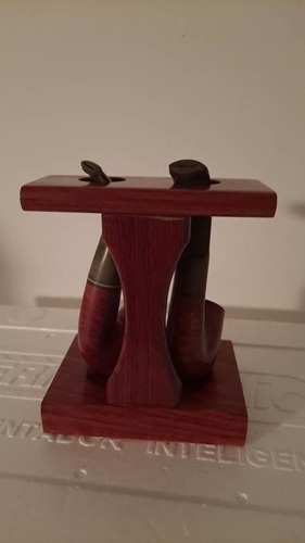 Imagen 2 de 7 de Juego De Pipas Con Base De Madera - Cod-50-00115