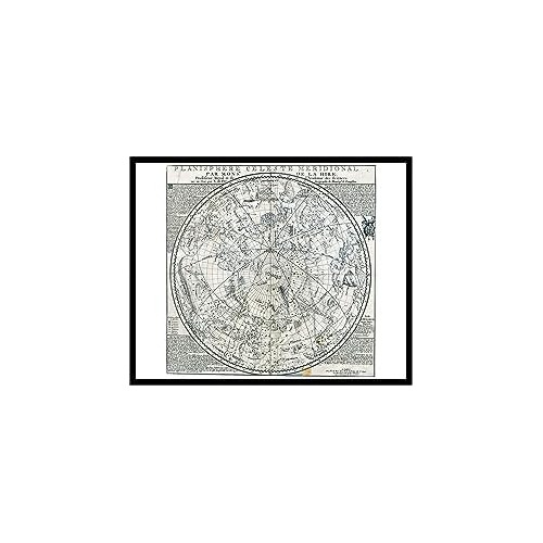 Póster Del Mapa Celestial Diseño Medieval Renacentist...