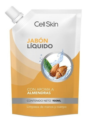 Cell Skin Jabón Liquido Avena Y Almendras Doypack 900ml